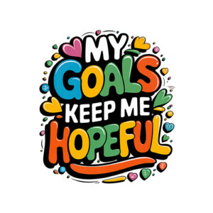 Goals Motivational Quote Typography Wall Art