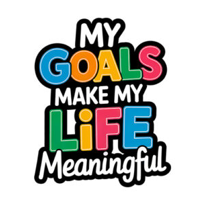 Motivational Goals Quote Colorful Wall Art Poster