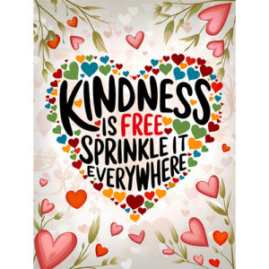 Kindness Inspirational Quote Minimalist Wall Art