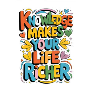 Education Motivational Quote Colorful Art Poster