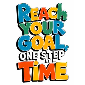 Goal Motivational Quote Minimalist Modern Wall Art