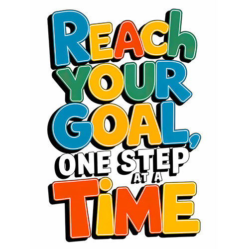 Goal Motivational Quote Minimalist Modern Wall Art