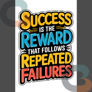 Success Motivational Quote Modern Wall Art