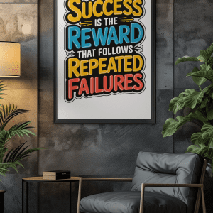 Success Motivational Quote Modern Wall Art