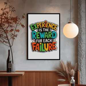 Inspirational Quote Poster Colorful Wall Art Print