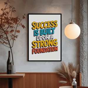 Success Foundation Quote Colorful Artwork