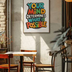 Inspirational Mindset Poster Colorful Wall Art Print