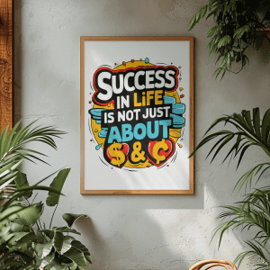 Success Life Quote Modern Minimalist Wall Art