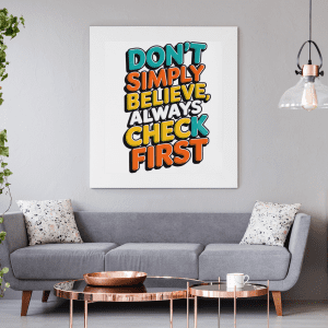 Critical Thinking Quote Colorful Wall Art Poster