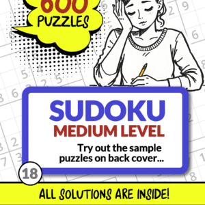Sudoku Medium Level Puzzle Book for Adults
