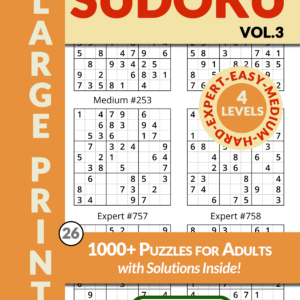 Sudoku 1000 Puzzles for Adults Vol.3
