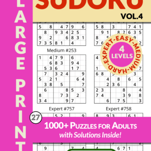 Sudoku 1000 Puzzles for Adults Vol.4