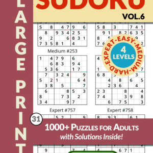 Sudoku 1000 Puzzles for Adults Vol.6