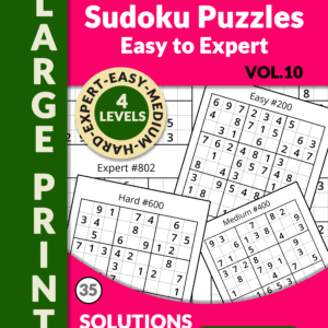 Sudoku 1000 Puzzles for Adults Vol.10