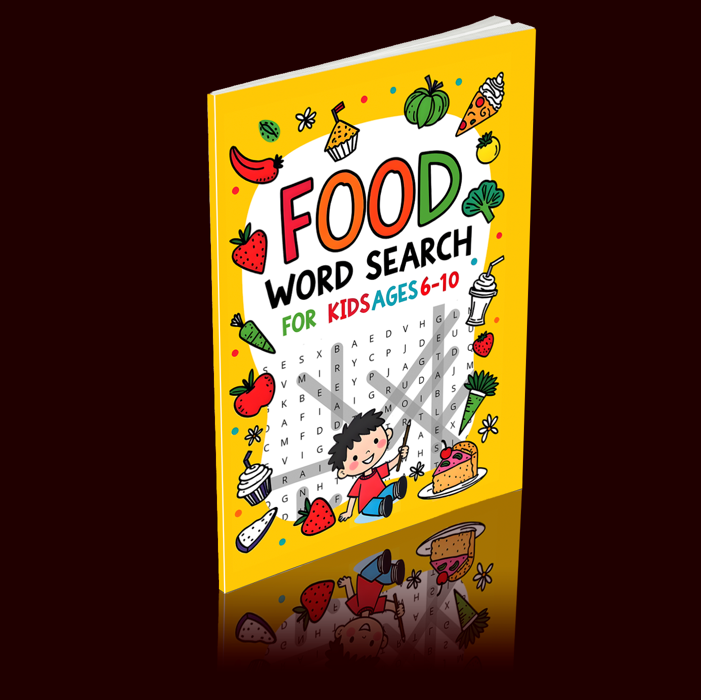 Food Word Search Puzzle Book for Kids