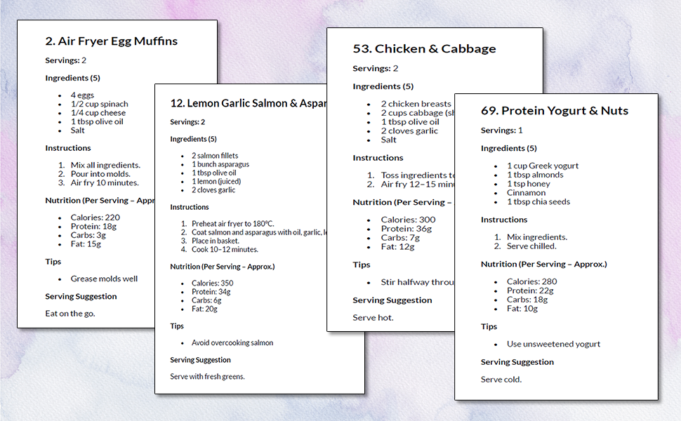 5 Ingredient High Protein Air Fryer Cookbook - Image 5